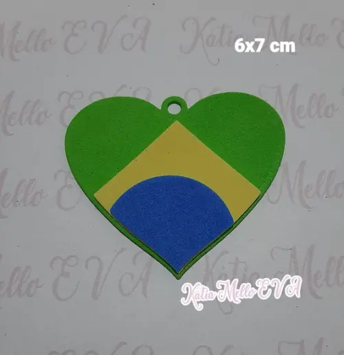 6.5 cm Coração Eva Independência do Brasil
