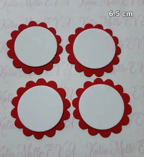 6.5 cm Escalopes em Eva