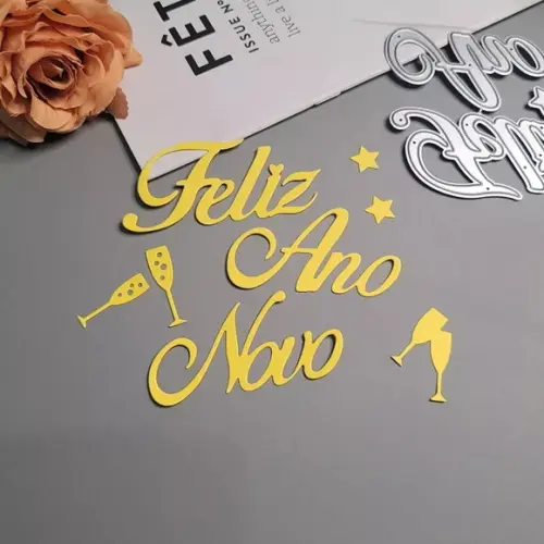 7 cm Faca de Corte Feliz Ano Novo