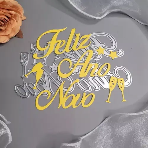 7 cm Faca de Corte Feliz Ano Novo