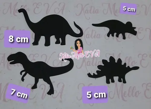 8 cm dinossauros em eva