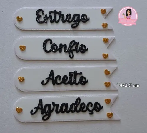 Agradeço, Aceito, Entrego e Confio 7.5 cm
