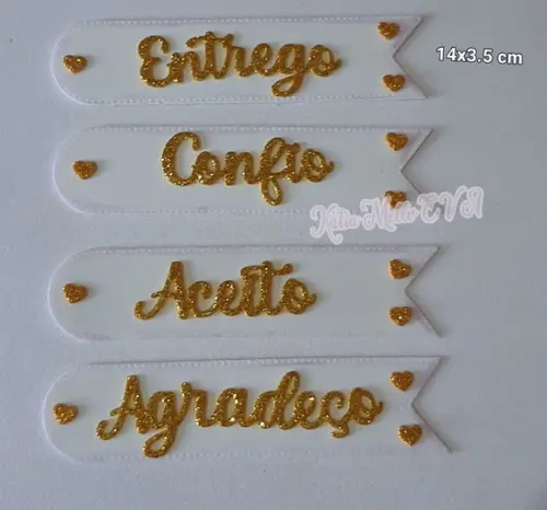 Agradeço, Aceito, Entrego e Confio 7.5 cm