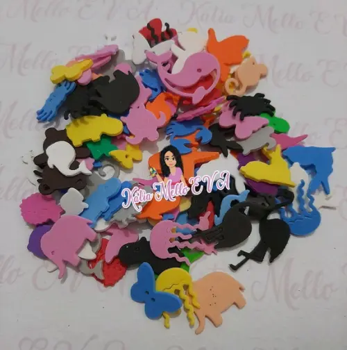 Apliques animais kit até 3 cm com 100 peças