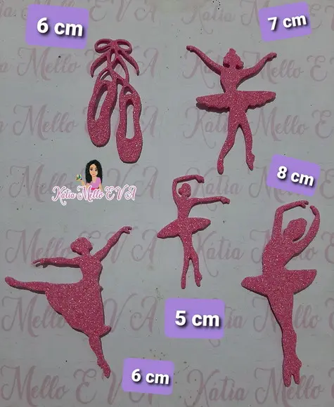 bailarinas em eva 5 cm kit