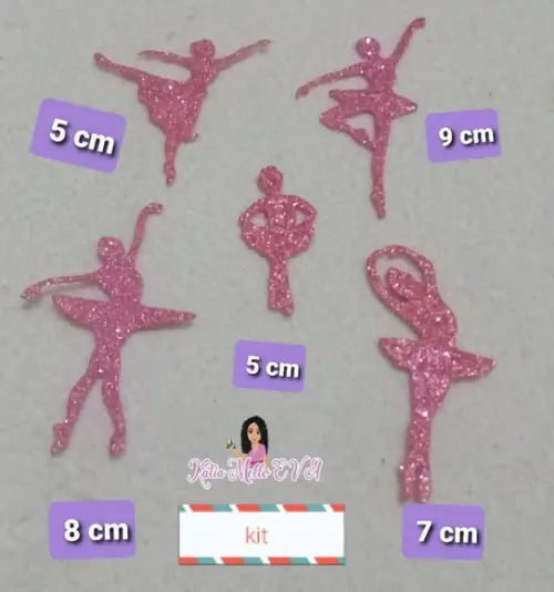 bailarinas em eva 5 cm kit