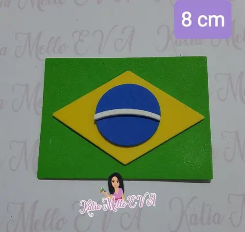 Bandeira Em 8 Cm Eva