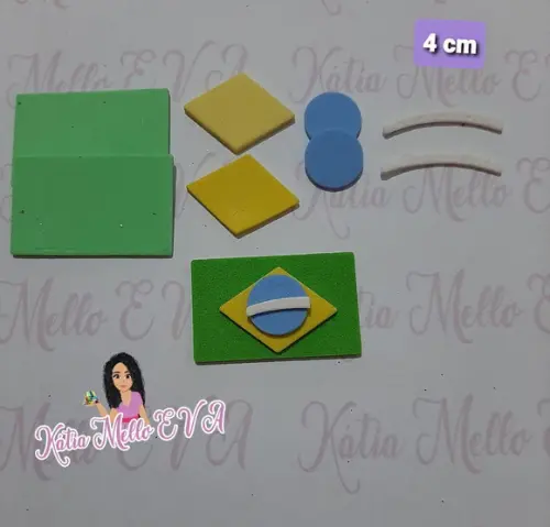 Bandeira Em 4 Cm Pegue E Monte
