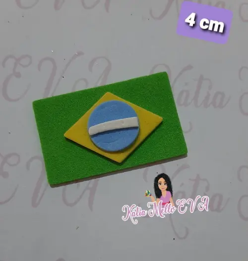 Bandeira do Brasil em 4 cm
