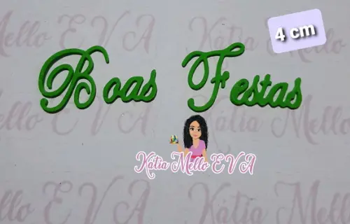 Boas festas em eva 4 cm