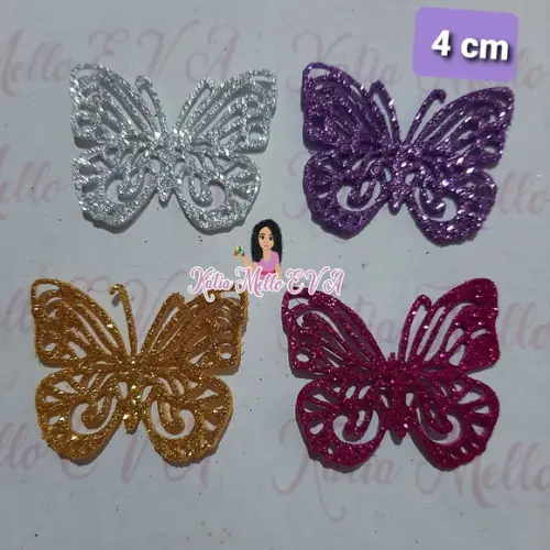 Borboletas em eva 4 cm