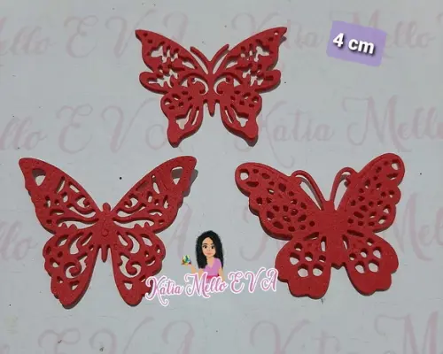 Borboletas em eva 4 cm