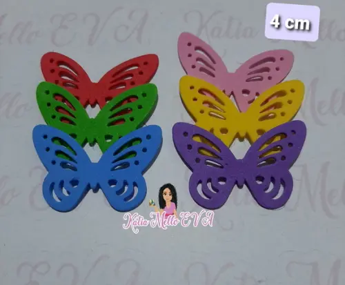 Borboletas em eva 4 cm