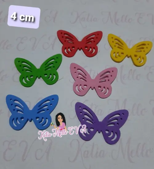 Borboletas em eva 4 cm