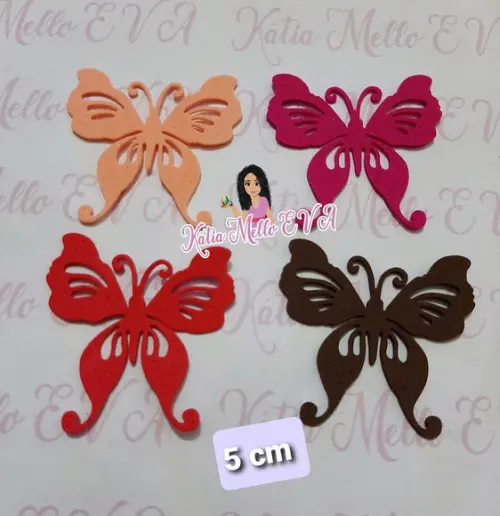 Borboletas em eva 5 cm