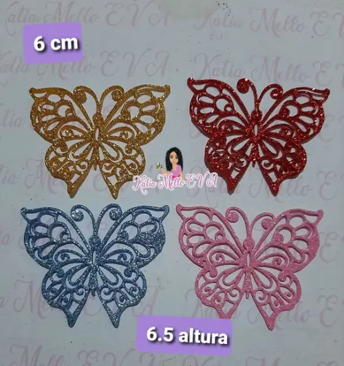 Borboletas em eva 6 cm