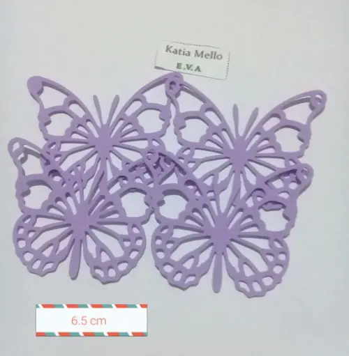 Borboletas em eva 6,5 cm