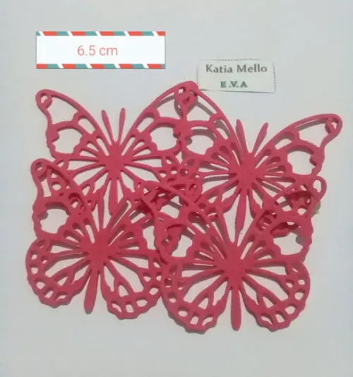 Borboletas em eva 6,5 cm