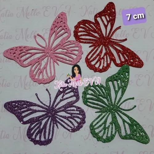 Borboletas em eva 7 cm