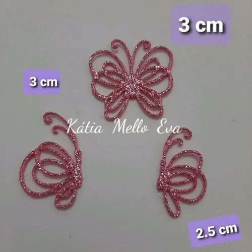 Borboletas em eva kit 3 cm