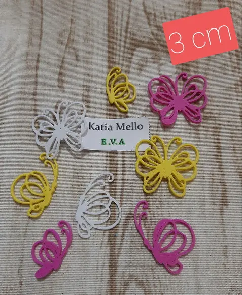 Borboletas em eva kit 3 cm