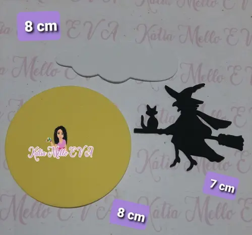 Bruxa em eva 9 cm