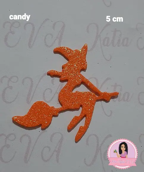 Bruxinha Halloween 5 cm Cores Neon