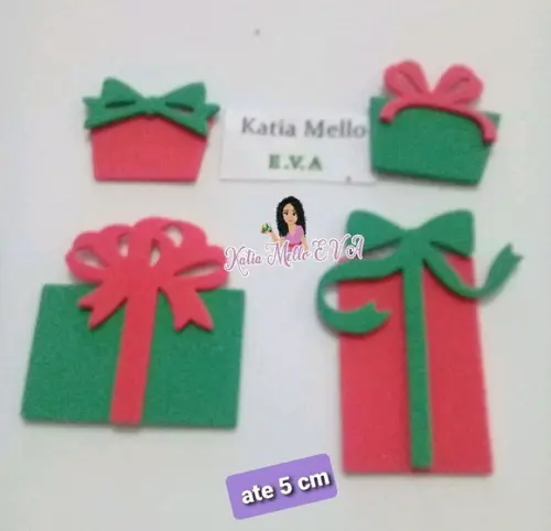 Caixa Presente de Natal em Eva 5 cm Caixa de Presente