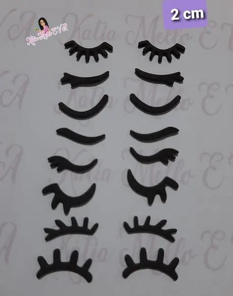 Cilios em eva 2 cm kit