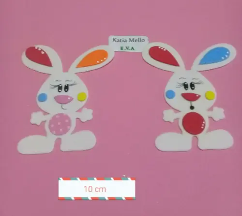 Coelhos em Eva 10 cm