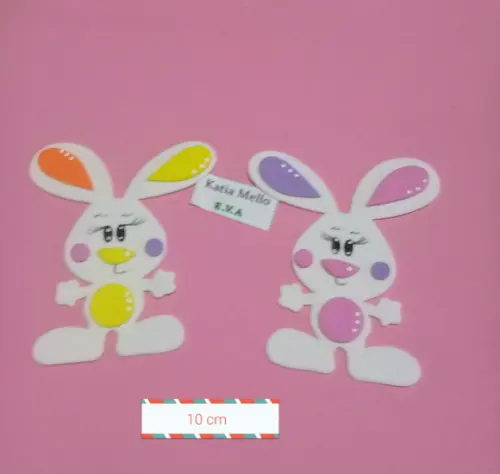 Coelhos em Eva 10 cm