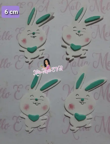 Coelhos em eva 6 cm