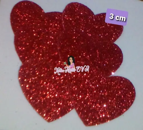 coração em eva 3 cm