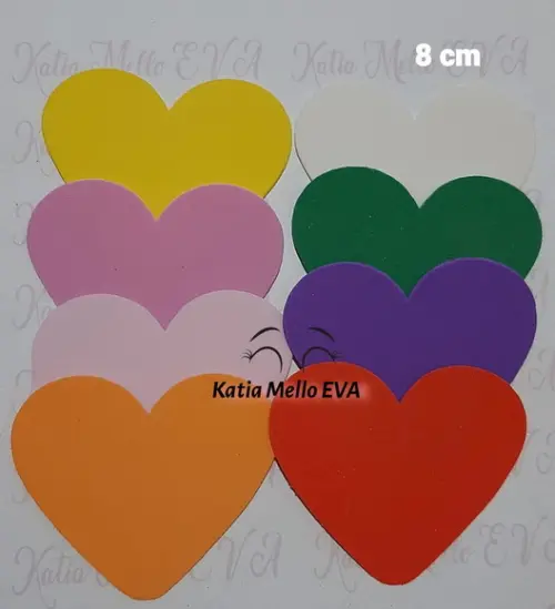 Coração em eva 8 cm
