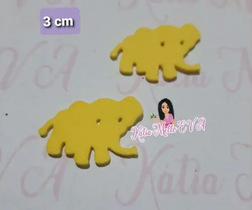 Elefantinhos em eva 3 cm