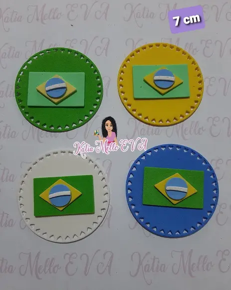 Escalope Em 6 Cm Eva Dia Da Bandeira