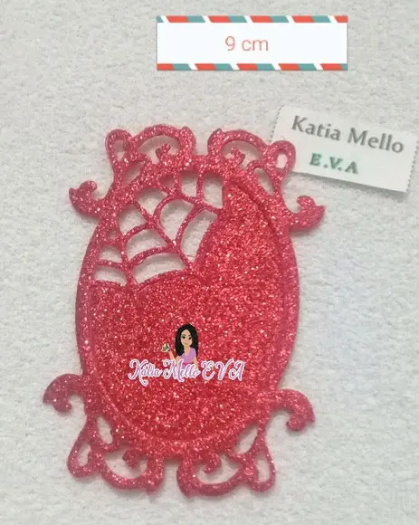 Espelho com Teia de Aranha em eva 9 cm