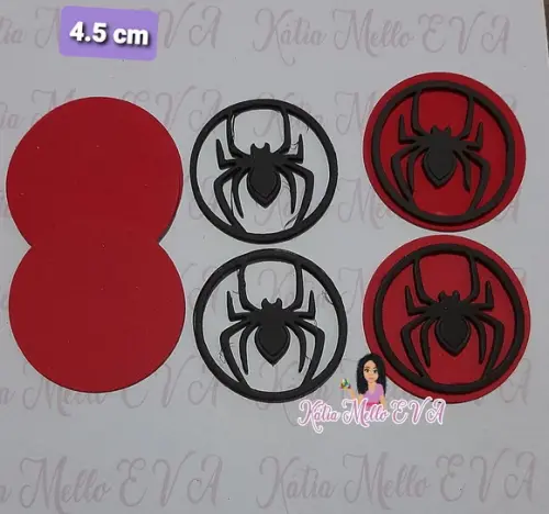 Escudo Homem Aranha Em Eva 4,5 Cm