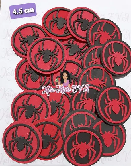 Escudo Homem Aranha Em Eva 4,5 Cm