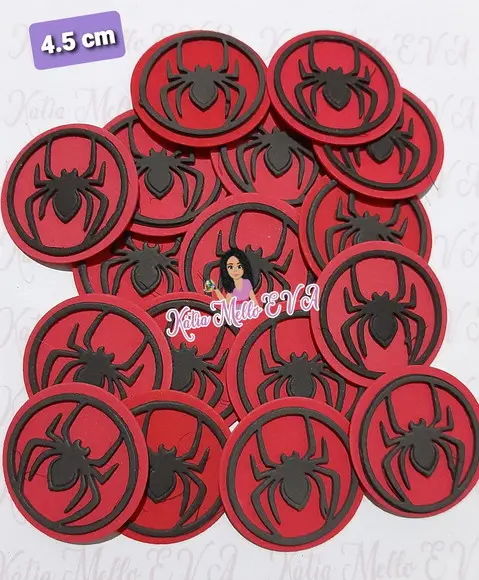 Escudo Homem Aranha Em Eva 4,5 Cm