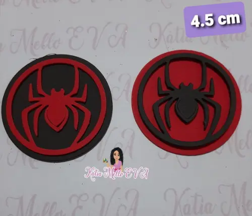 Escudo Homem Aranha Em Eva 4,5 Cm