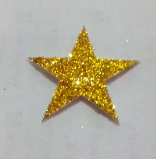 Estrela de Eva com gliter 4 cm