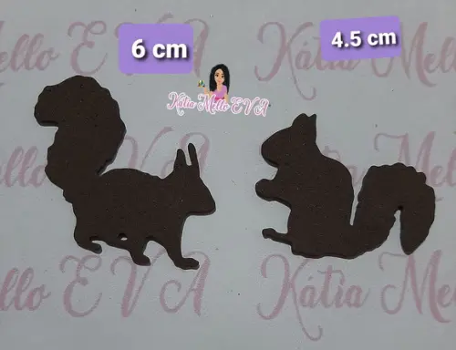 Esquilo em 6 cm eva