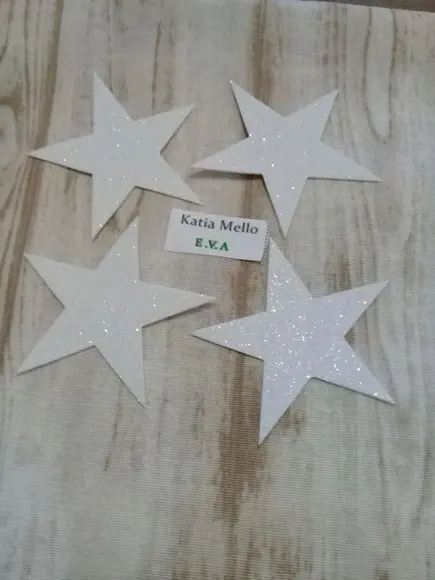 Estrela de Eva com Gliter 7 cm