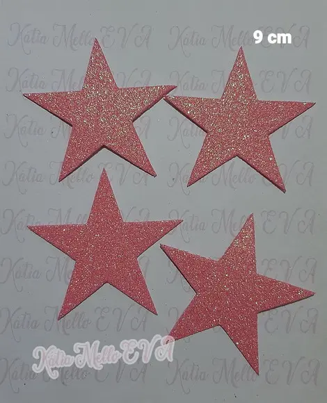 Estrela de Eva com Gliter 9 cm