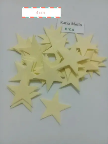 estrelas em eva 4 cm