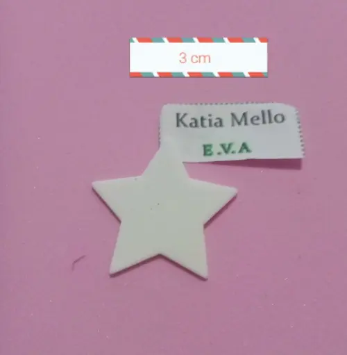 estrelas em eva 3 cm