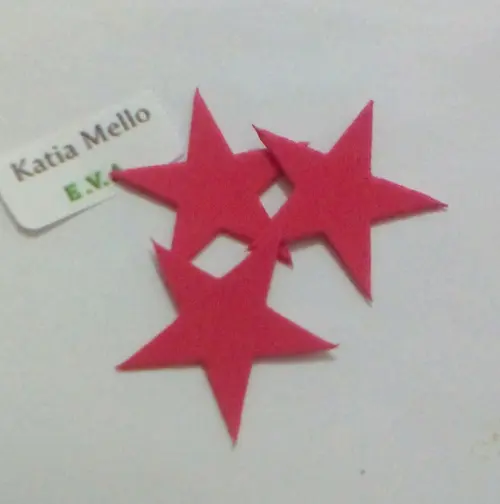 estrelas em eva 5 cm