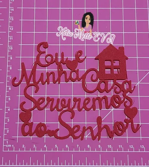 Eu e Minha Casa Serviremos ao Senhor Eva 13 cm