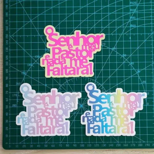 Faca 9 cm o Senhor e Meu Pastor Nada Me Faltará